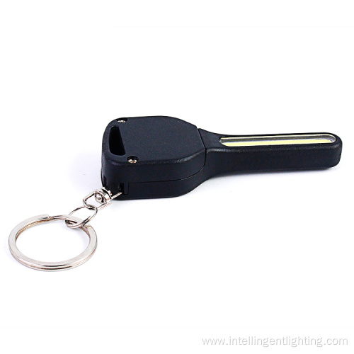 Promotional Key Shape Pocket mini COB Keychain Light